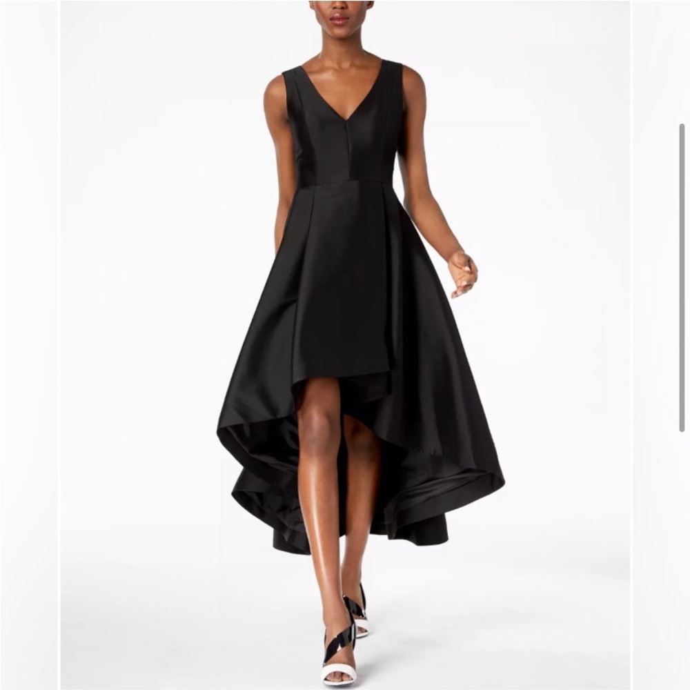 Black Calvin Klein cocktail dress